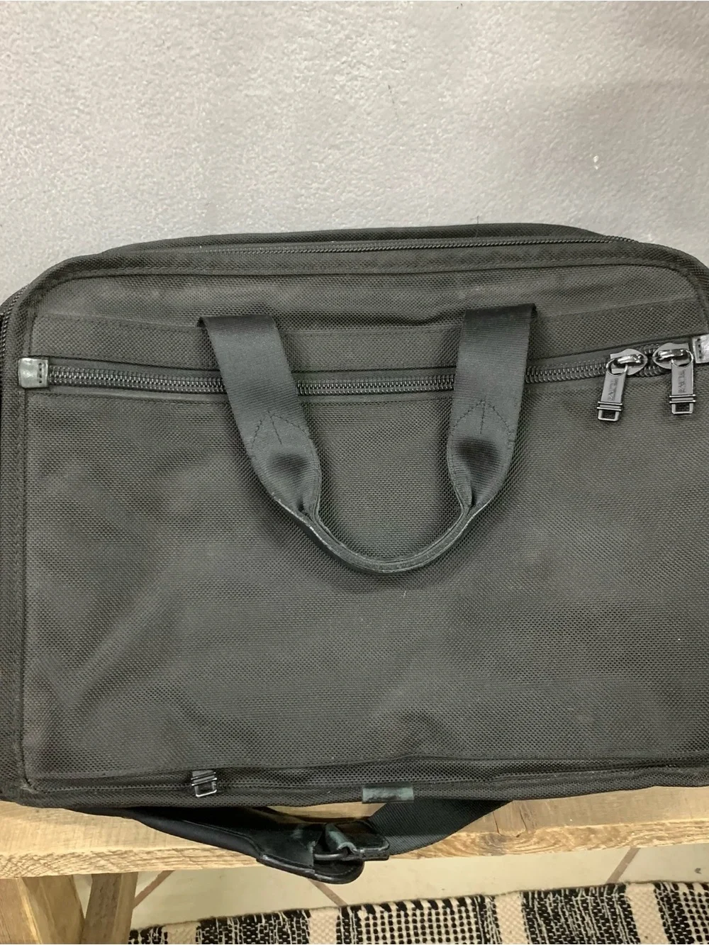 Tumi laptop black bag 16'' briefcase men's work shoulder bag travel